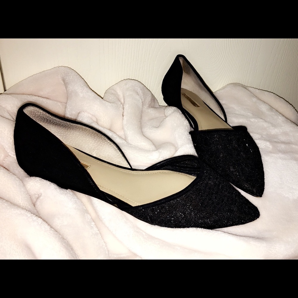 Black Lace Flats